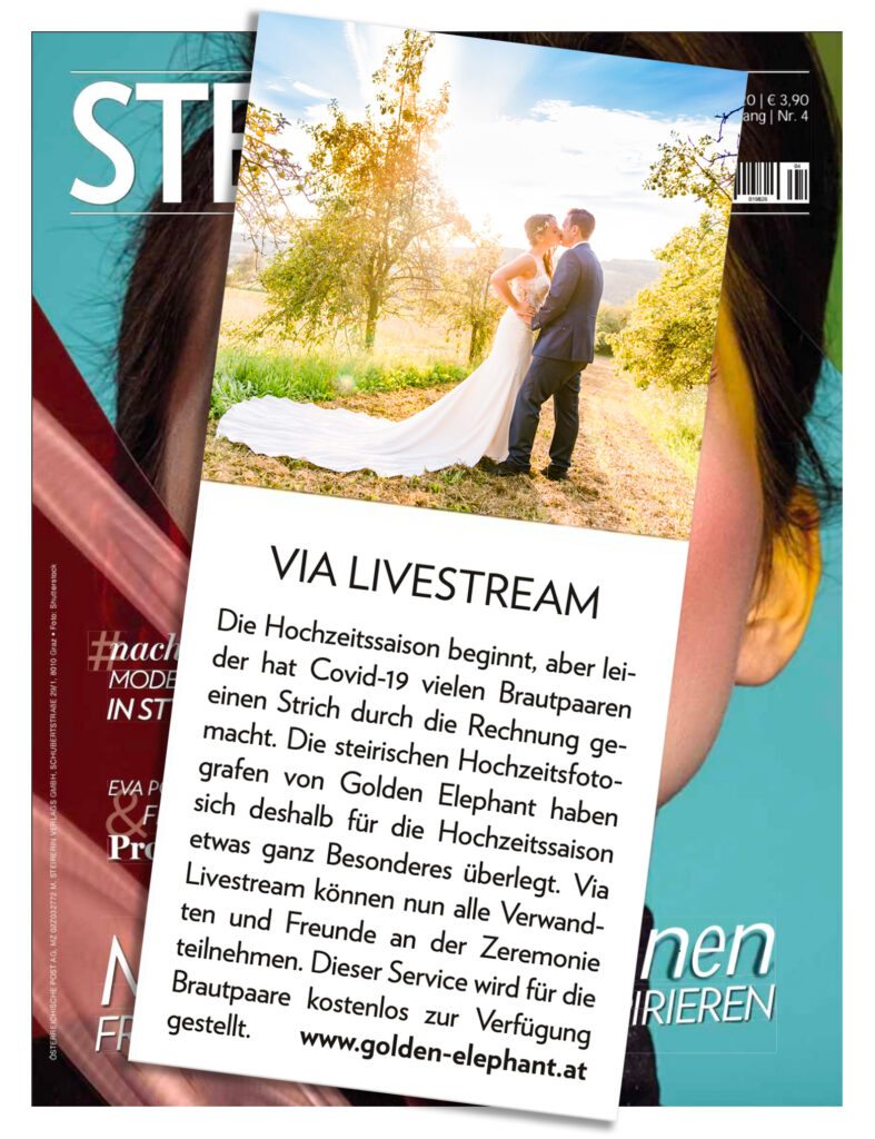 Hochzeitsgotogrtaf_Steiermark_Golden_Elephant_Presse_Die_Steirerin